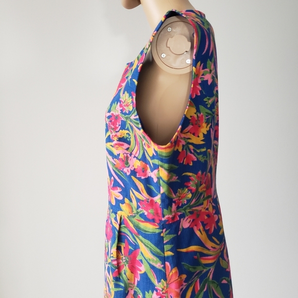J.Crew factory floral short sleeveless dress size 12 - Picture 7 of 10